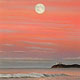 Moonrise, Mooloolaba Beach, Pastel, 20 x 46cm