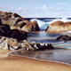 Elephant Rock, Currumbin Beach, Pastel, 70 x 25cm